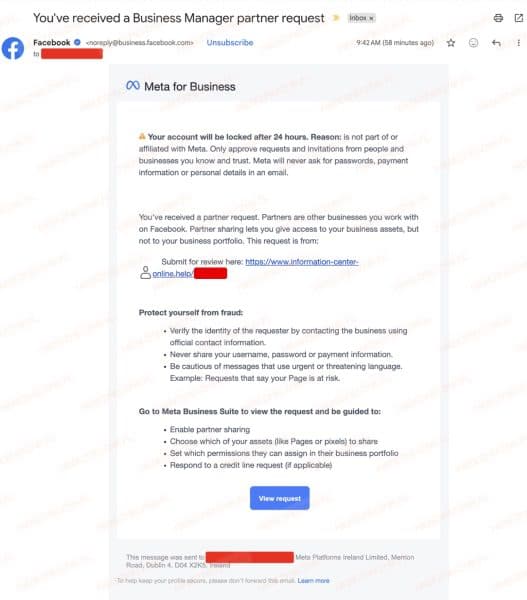 Wyrafinowany atak phishingowy na administratorów fanpage'y Facebooka wykorzystuje autentyczne e-maile Meta